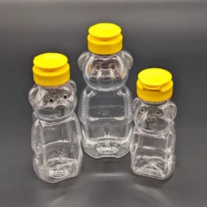 Plastic Honey Bear Bottles (Yellow Lids Included)
